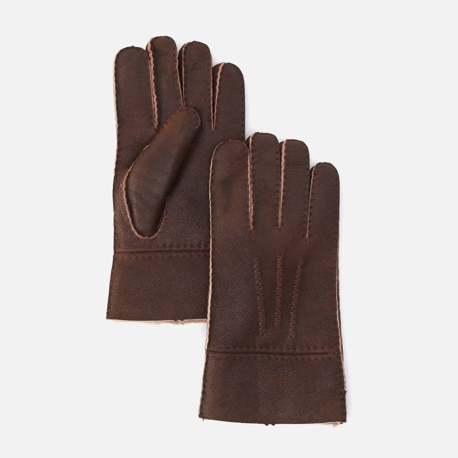 Wallets Hobo | Rugged Castano Aviator Sheepskin Glove